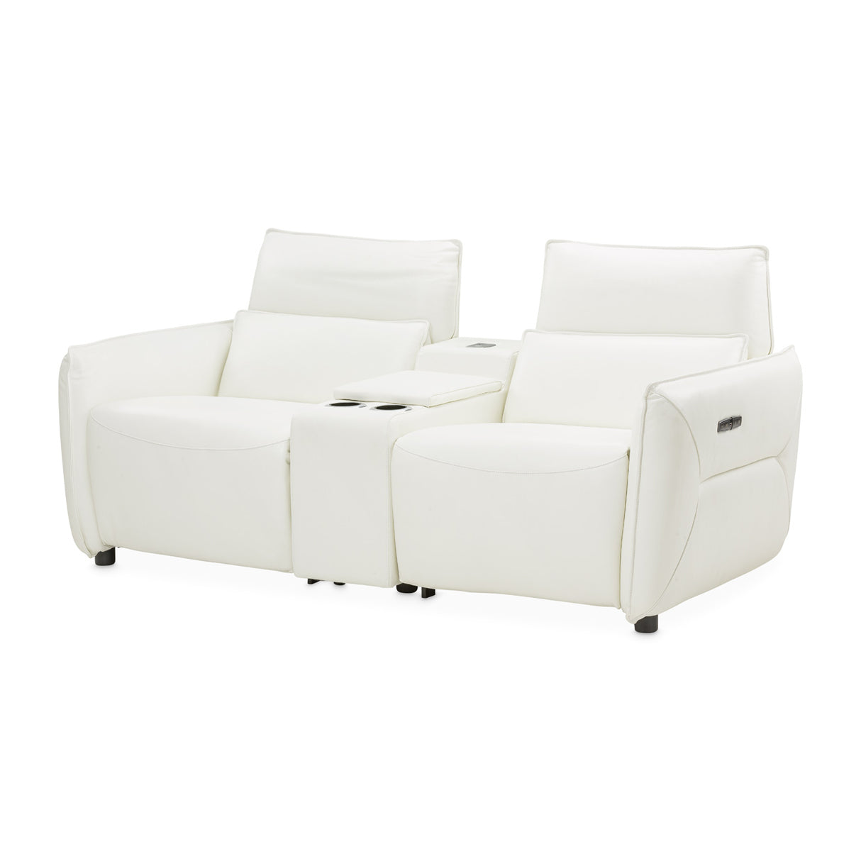 Mia Bella Verona Reclining Loveseat With Storage Console from Michael Amini - Luna Furniture