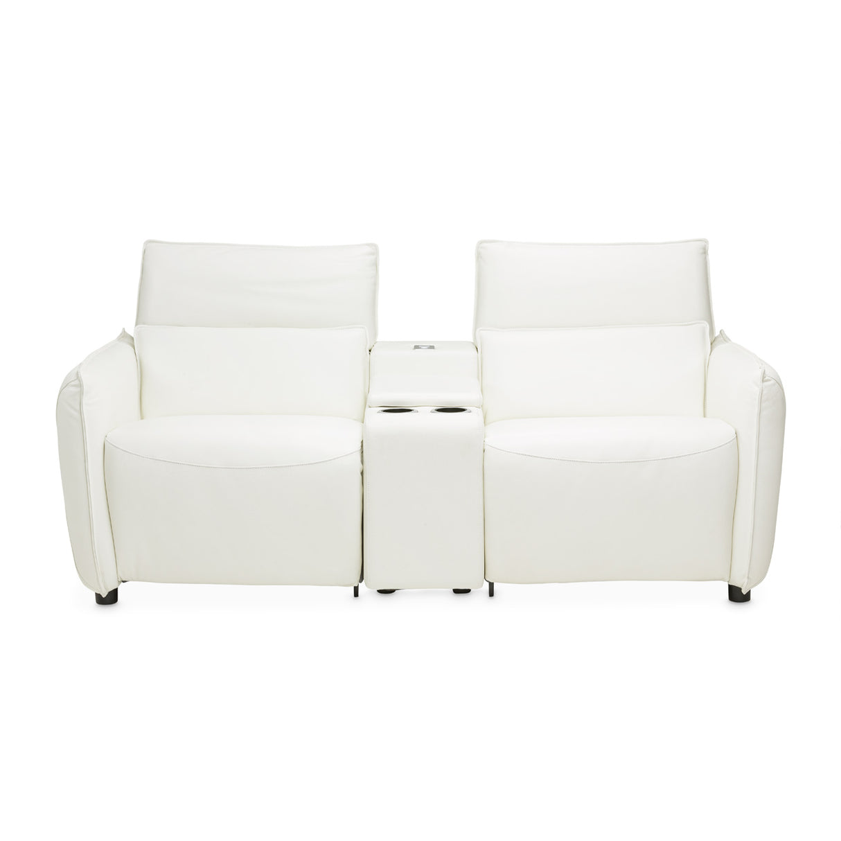 Mia Bella Verona Reclining Loveseat With Storage Console from Michael Amini - Luna Furniture