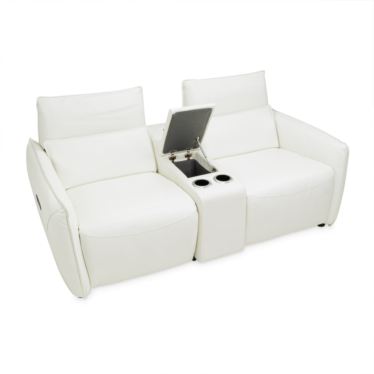 Mia Bella Verona Reclining Loveseat With Storage Console from Michael Amini - Luna Furniture