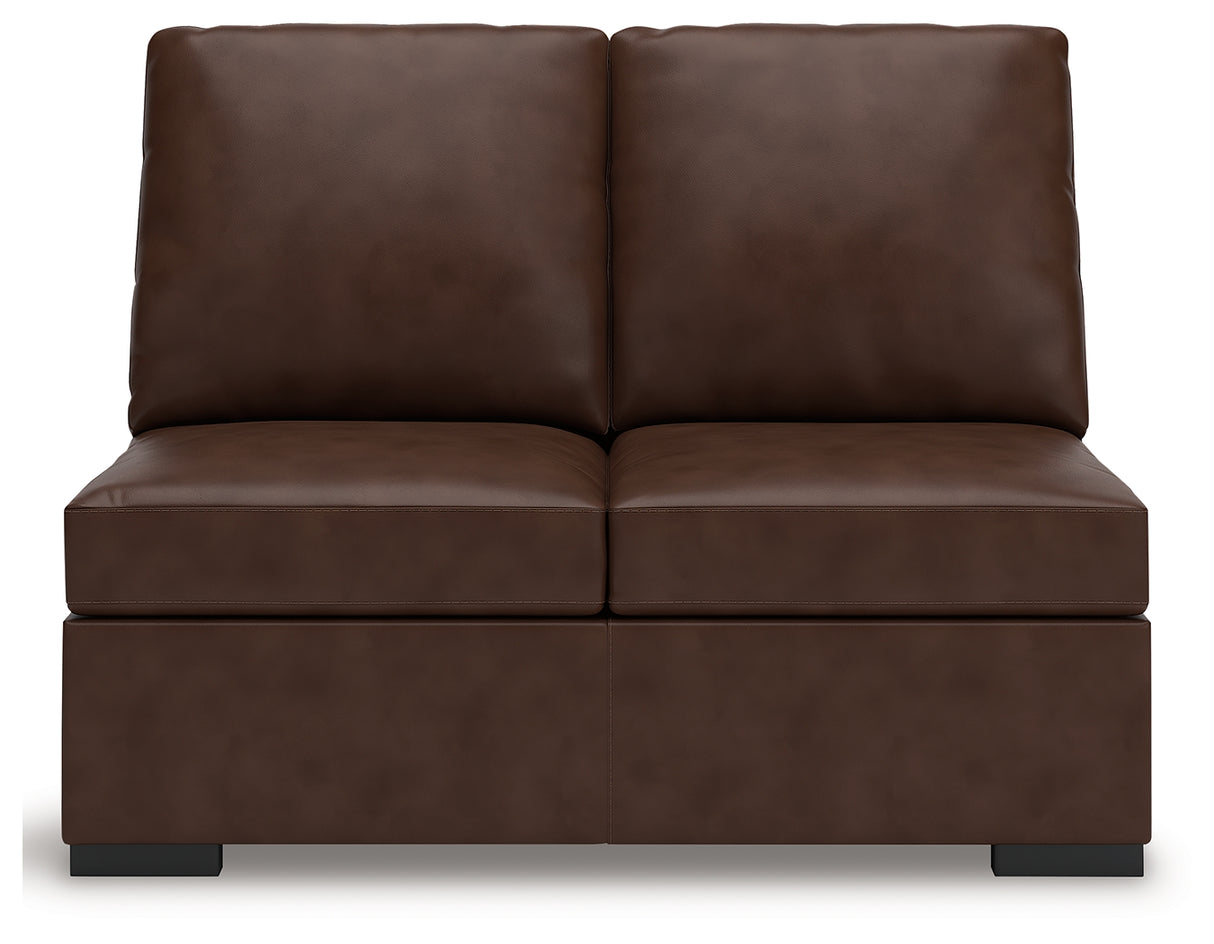 McDowlan Coffee Armless Loveseat from Ashley - Luna Furniture