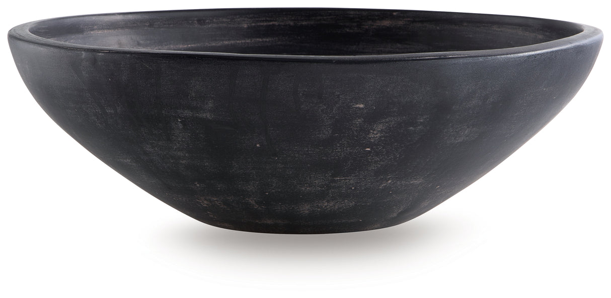 Meadie Distressed Black Bowl from Ashley - Luna Furniture