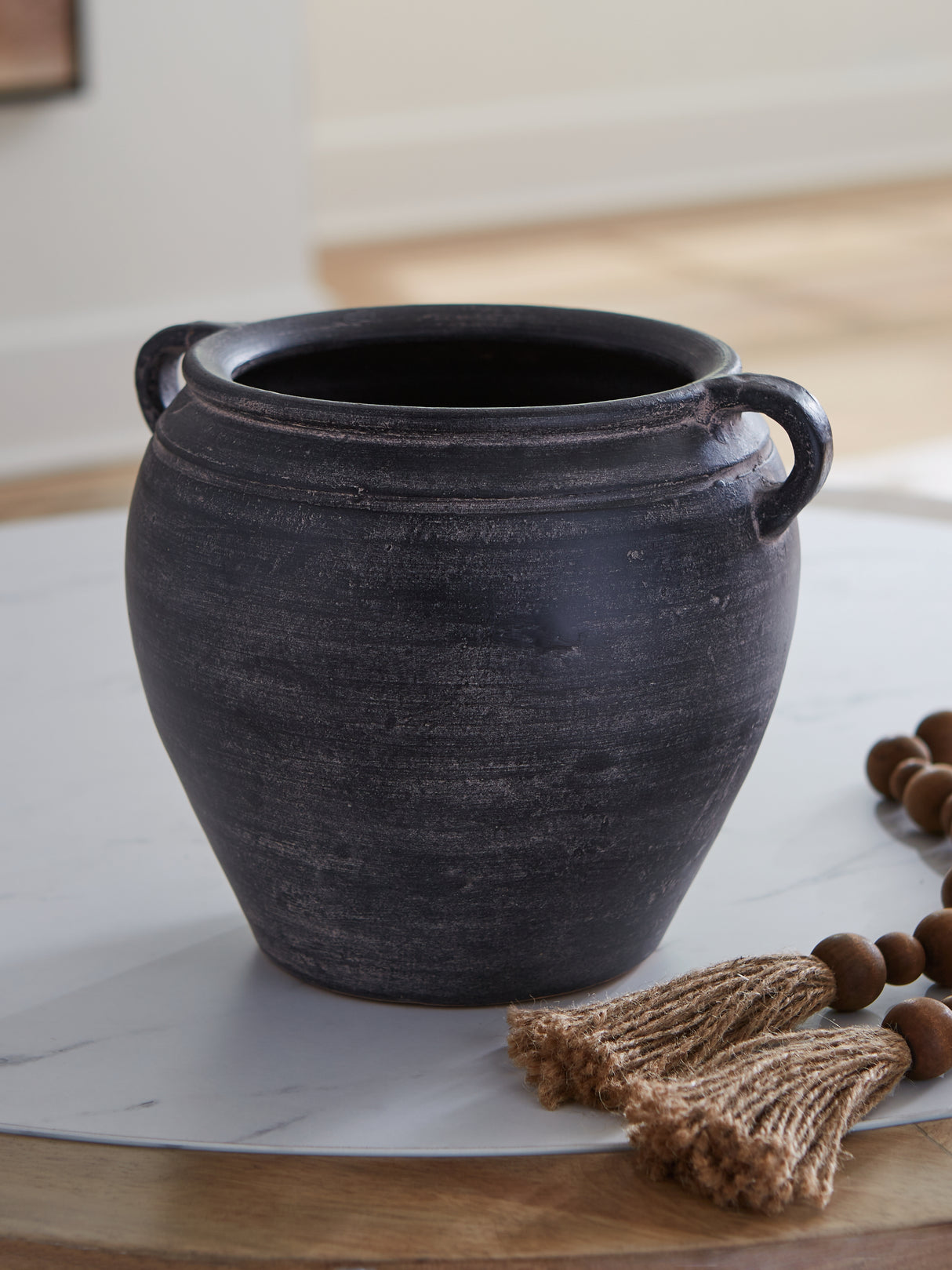 Meadie Distressed Black Vase from Ashley - Luna Furniture