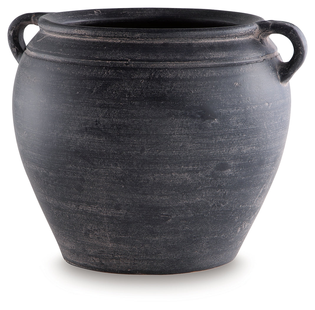 Meadie Distressed Black Vase from Ashley - Luna Furniture