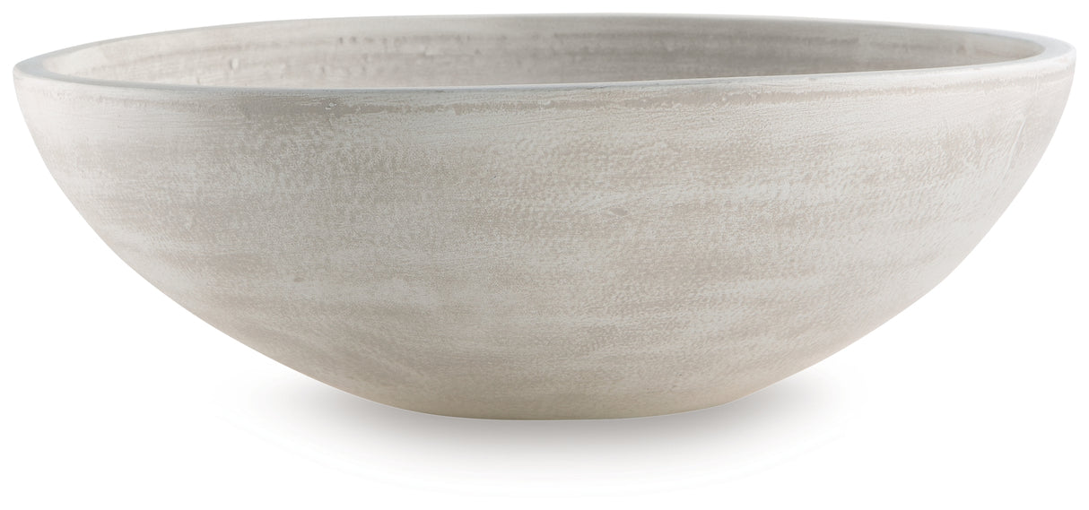 Meadie Distressed White Bowl from Ashley - Luna Furniture