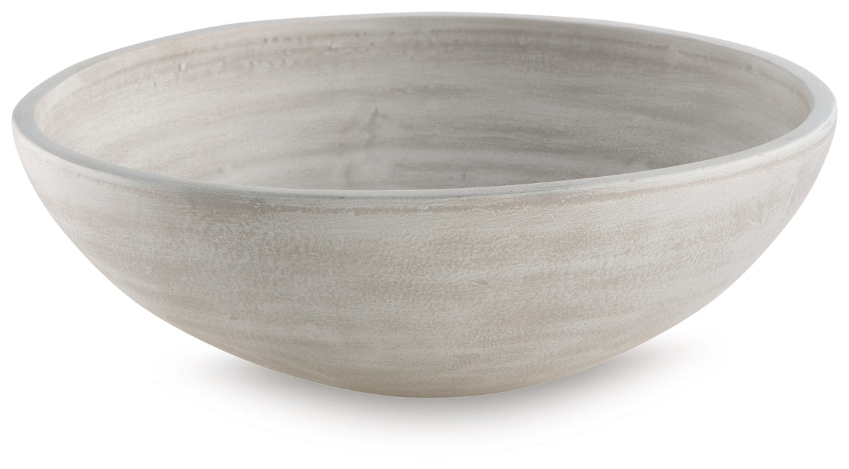 Meadie Distressed White Bowl from Ashley - Luna Furniture