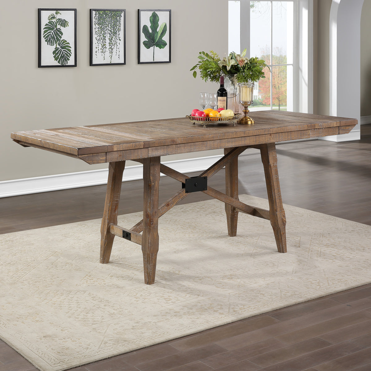 Riverdale Driftwood 96" Extendable Counter Height Table from Steve Silver - Luna Furniture