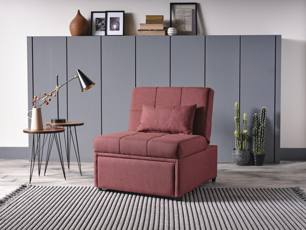 Mello Corvet Burgundy Chair with Pull-Out Sleeper