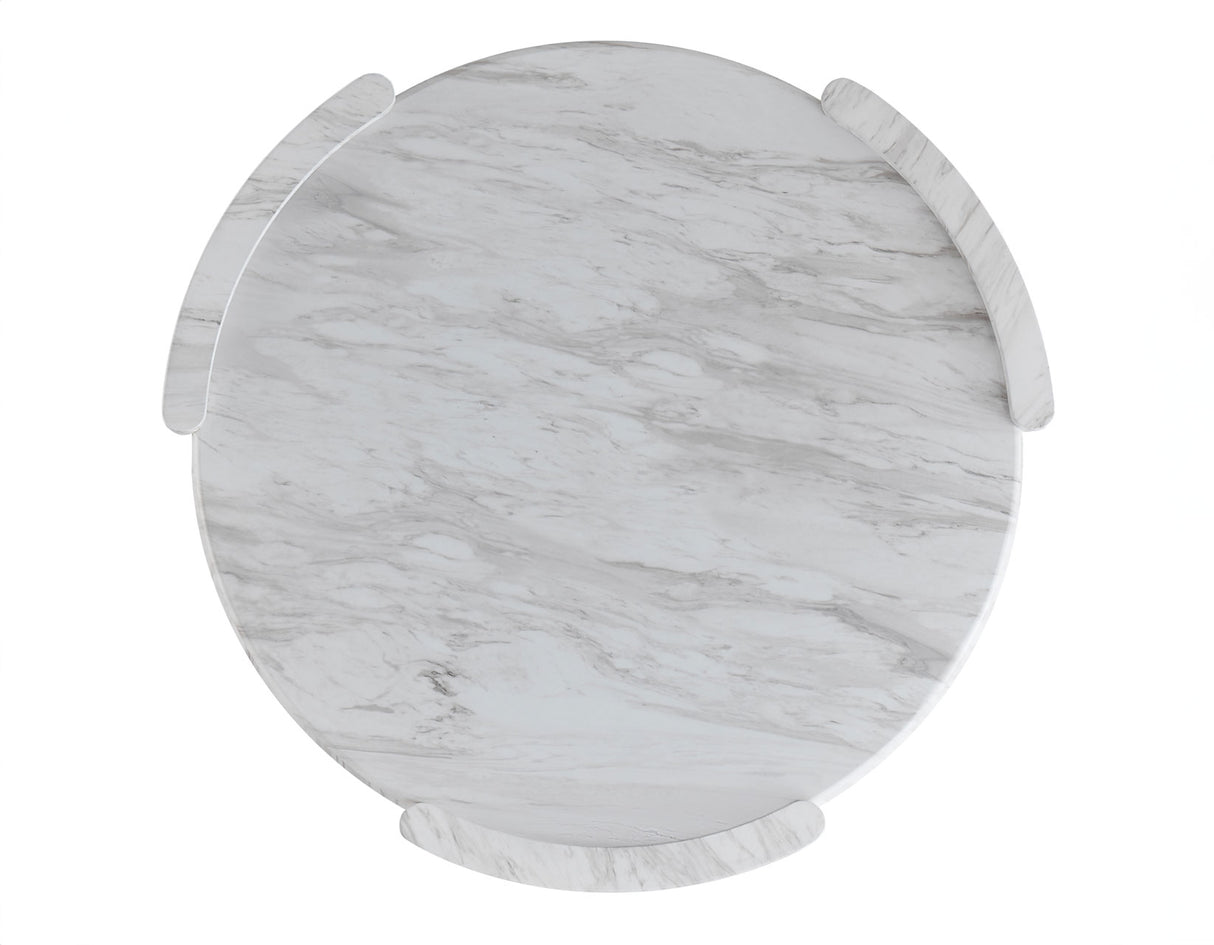 Merino Faux-Marble Round Cocktail Table from Steve Silver - Luna Furniture