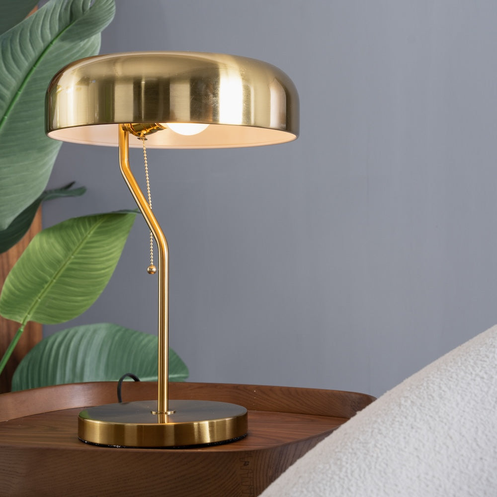Metro Table lamp with Gold outer and White inner from Ashcroft Furniture - Luna Furniture