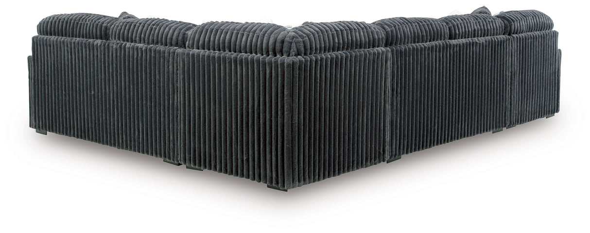 Midnight-Madness Gunmetal 4-Piece Sectional with Chaise from Ashley Furniture - Luna Furniture
