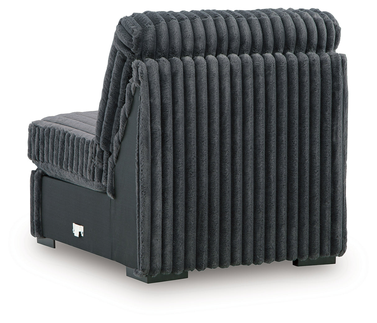 Midnight-Madness Gunmetal Armless Chair from Ashley - Luna Furniture