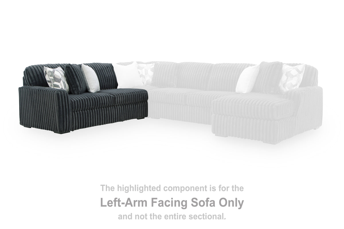 Midnight-Madness Gunmetal Left-Arm Facing Sofa from Ashley - Luna Furniture