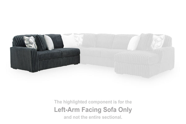Midnight-Madness Gunmetal Left-Arm Facing Sofa
