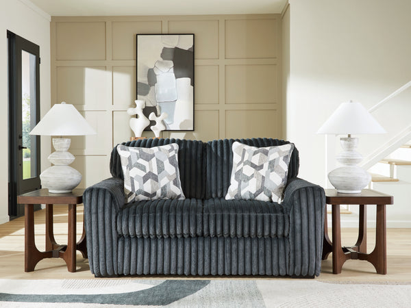 Midnight-Madness Gunmetal Loveseat