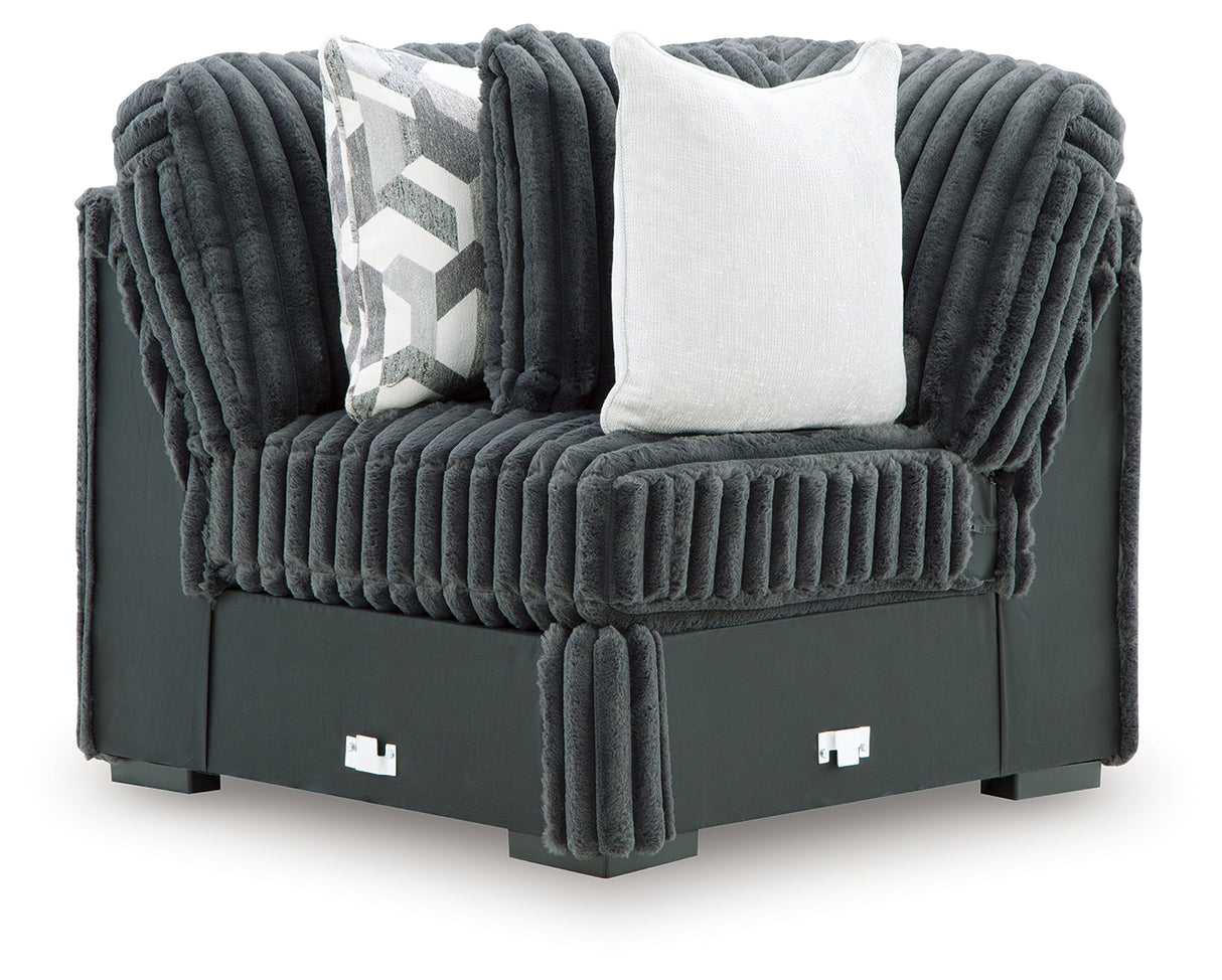 Midnight-Madness Gunmetal Wedge from Ashley - Luna Furniture