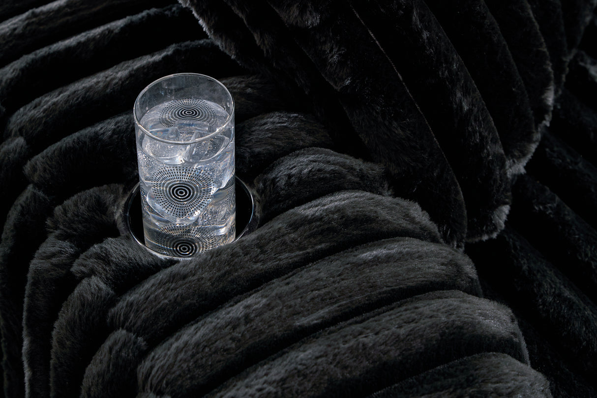 Midnight-Madness Oversized Chaise and Oversized Accent Ottoman from Ashley - Luna Furniture