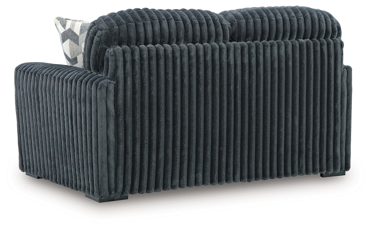 Midnight-Madness Gunmetal Sofa and Loveseat from Ashley Furniture - Luna Furniture