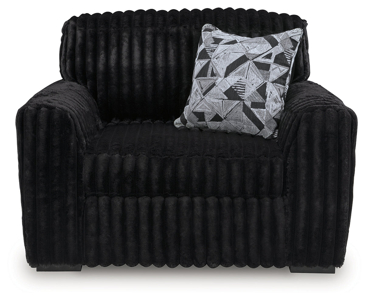 Midnight-Madness Sofa, Loveseat and Oversized Chair from Ashley - Luna Furniture