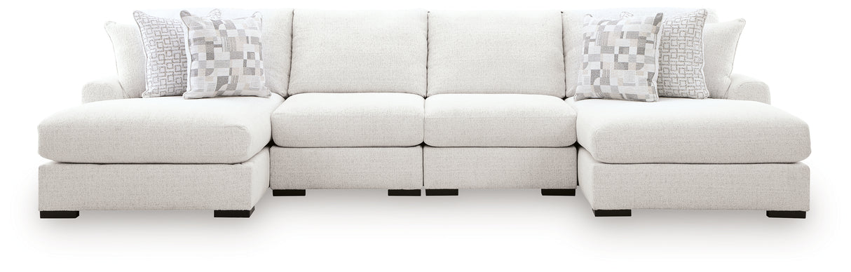 Misty-Lakes Chalk 4-Piece Double Chaise Sectional from Ashley - Luna Furniture