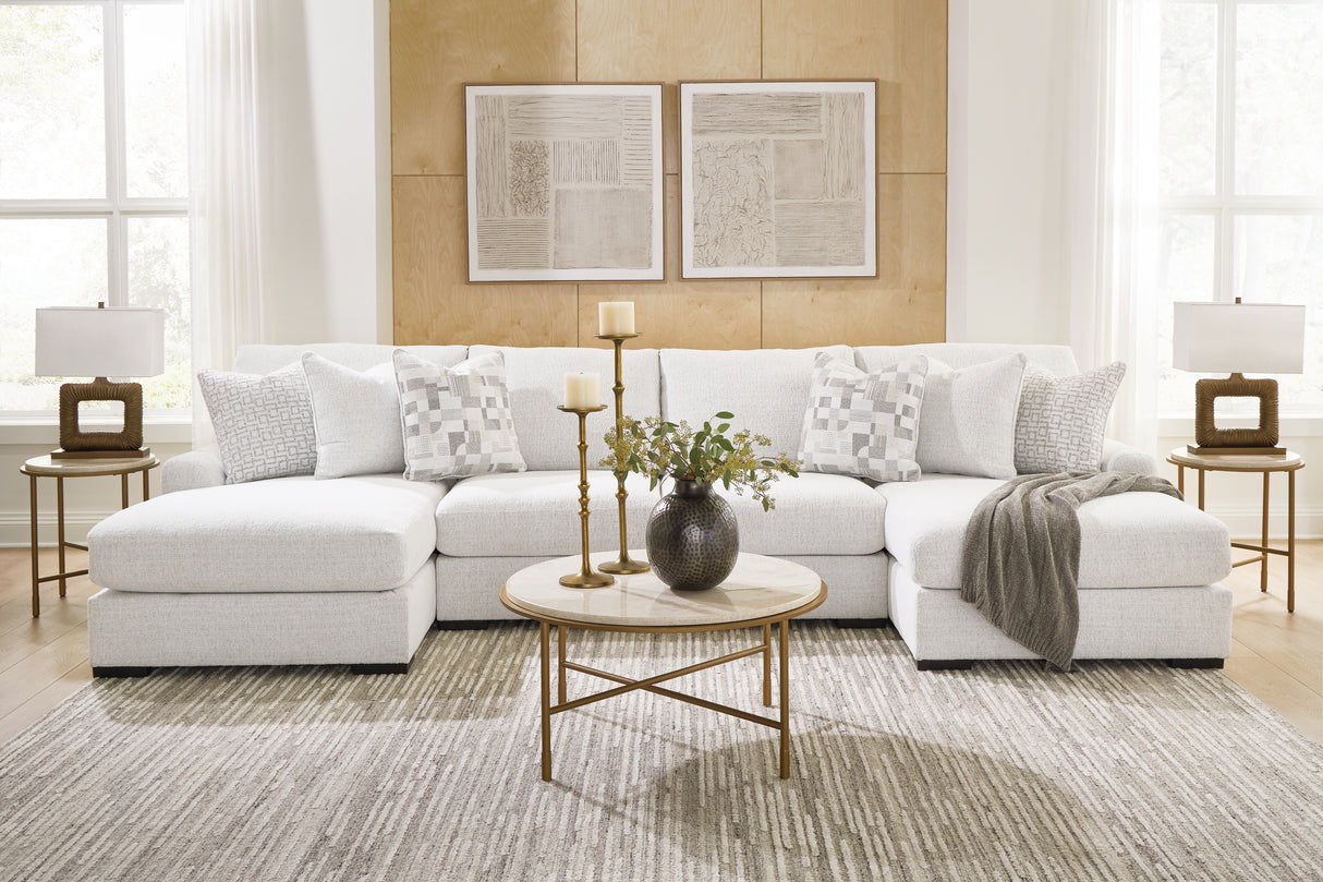 Misty-Lakes Chalk 4-Piece Double Chaise Sectional from Ashley - Luna Furniture