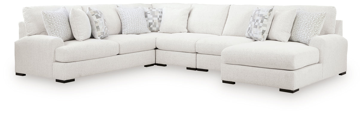 Misty-Lakes Chalk 5-Piece Sectional with Chaise from Ashley Furniture - Luna Furniture