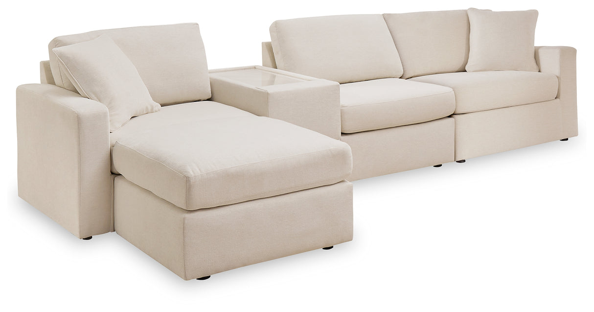 Modmax 4-Piece Sectional with Ottoman in Oyster from Ashley - Luna Furniture