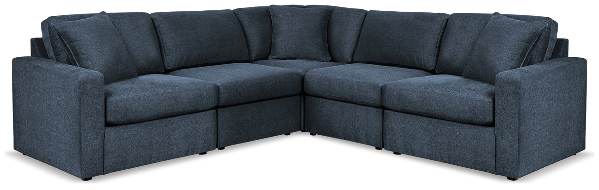 Modmax 5-Piece Sectional with Ottoman in Ink from Ashley - Luna Furniture