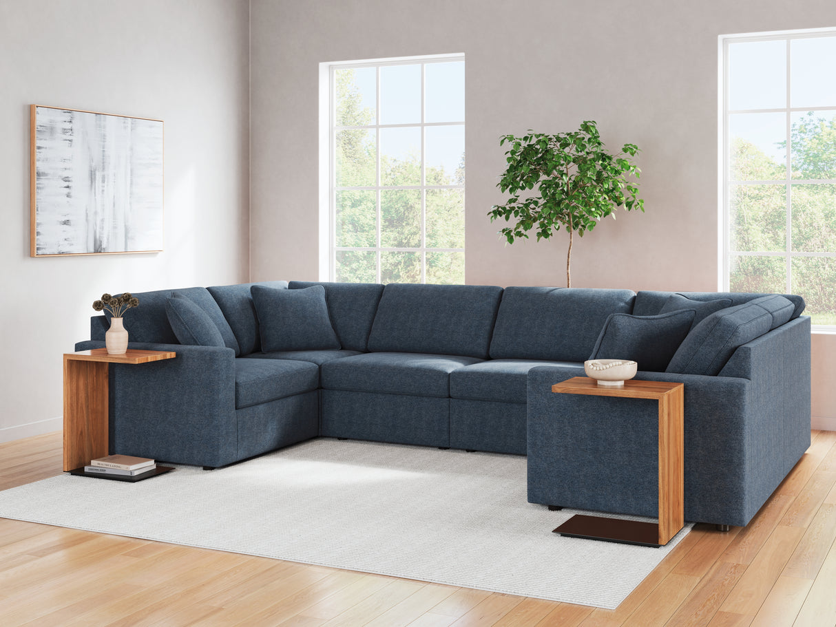 Modmax 6-Piece Sectional with Ottoman in Ink from Ashley - Luna Furniture