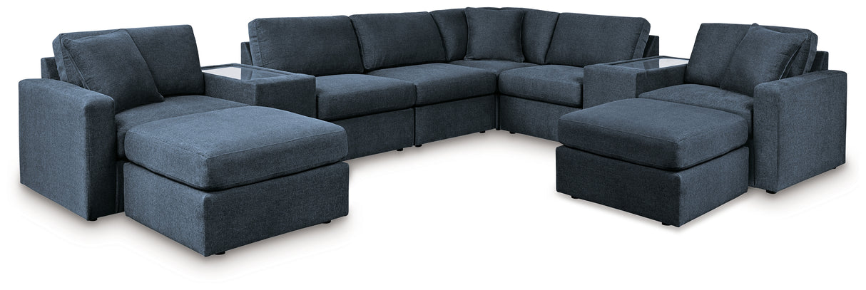 Modmax 6-Piece Sectional with Ottoman in Ink from Ashley - Luna Furniture