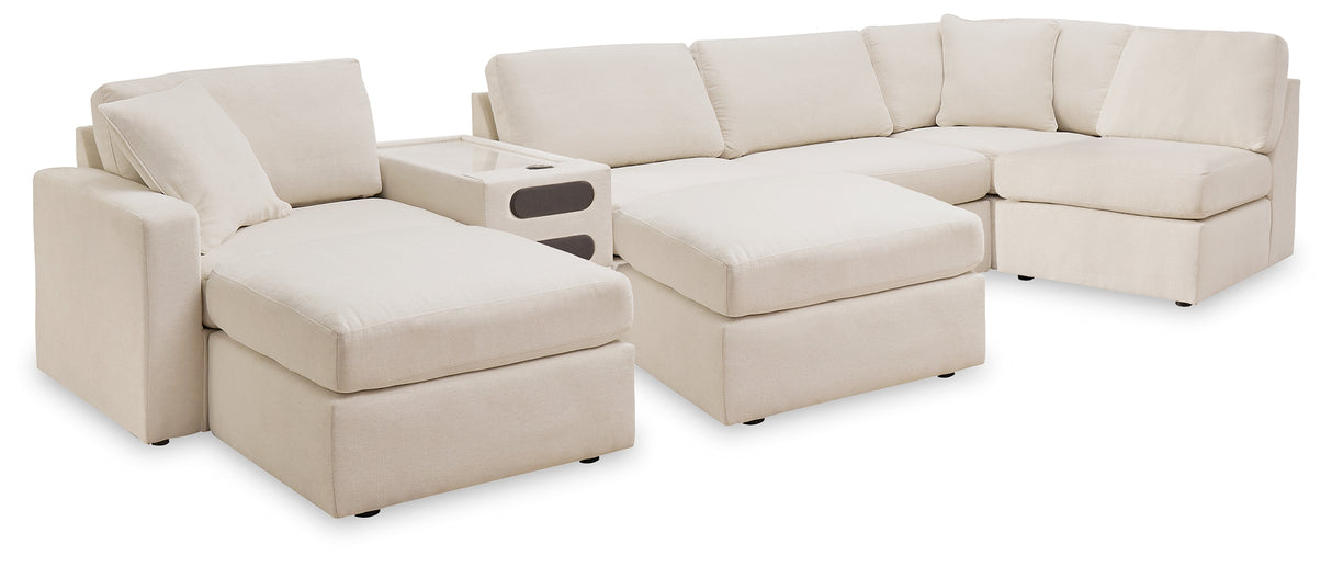 Modmax 6-Piece Sectional with Ottoman in Oyster from Ashley - Luna Furniture