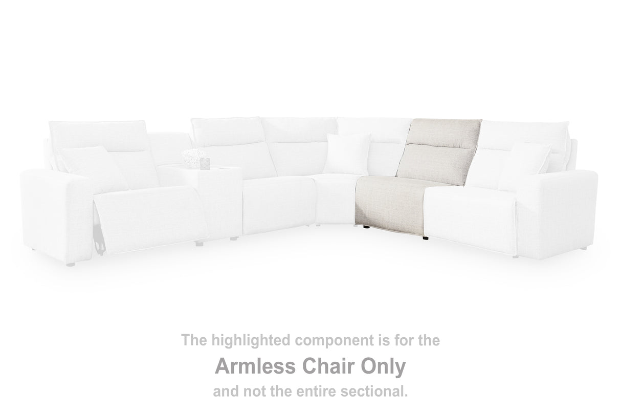 ModMax II Stone Armless Chair from Ashley - Luna Furniture