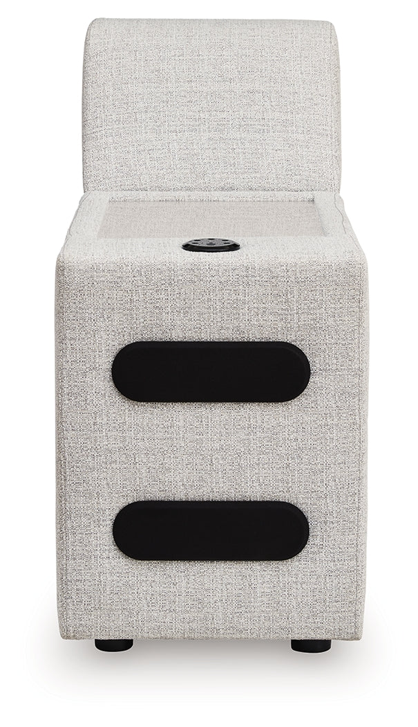 ModMax II Stone Console with Audio System from Ashley - Luna Furniture