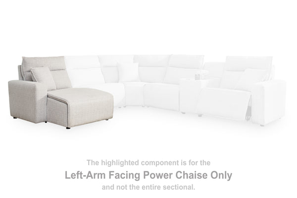 ModMax II Stone Left-Arm Facing Power Chaise