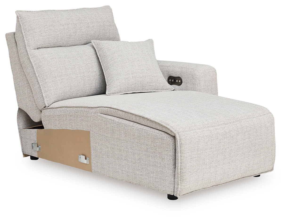 ModMax II Stone Right-Arm Facing Power Chaise from Ashley - Luna Furniture
