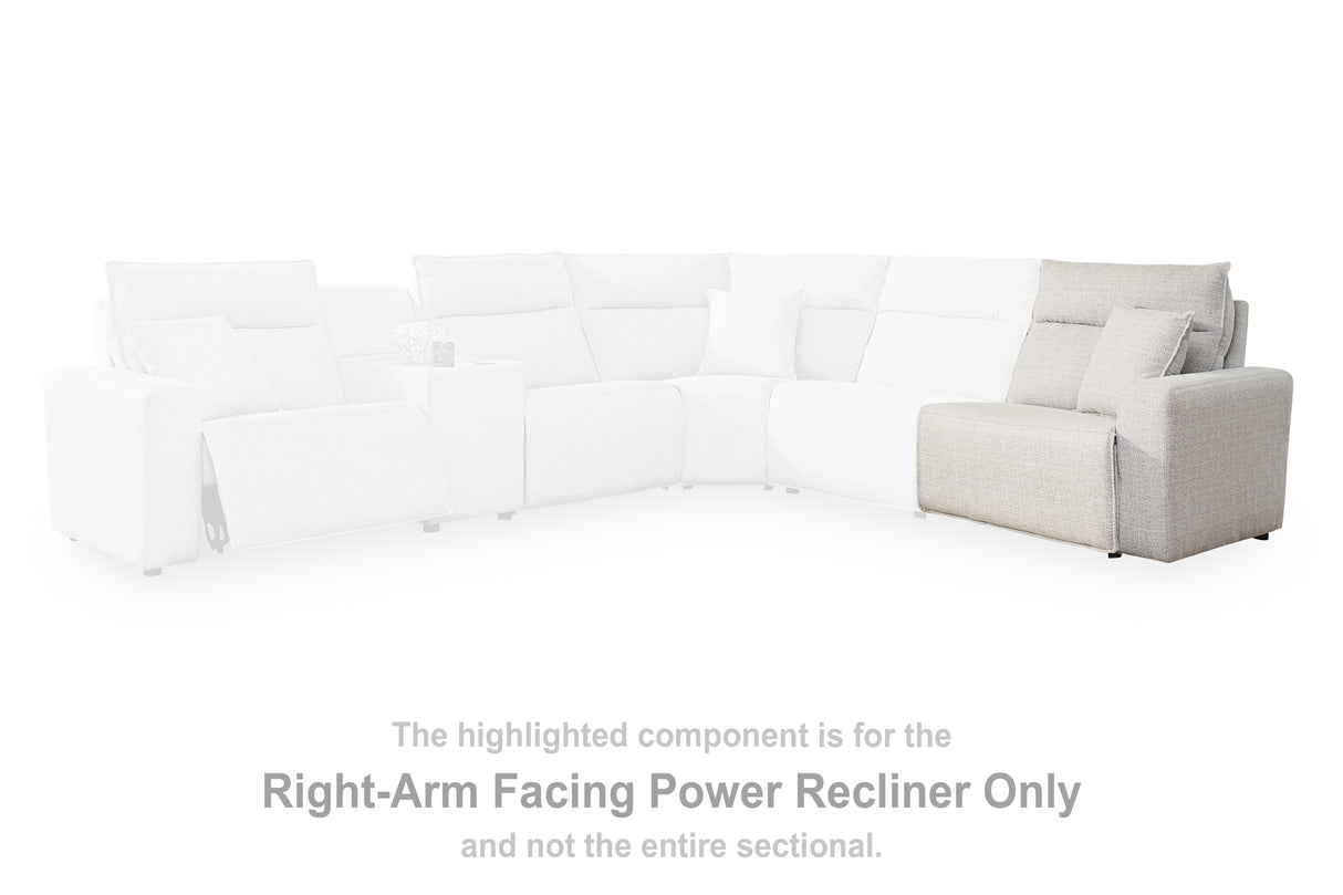 ModMax II Stone Right-Arm Facing Power Recliner from Ashley - Luna Furniture