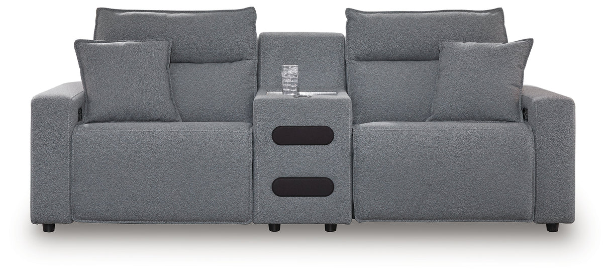 Modmax II Salt and Pepper 3-Piece Power Reclining Sectional from Ashley - Luna Furniture