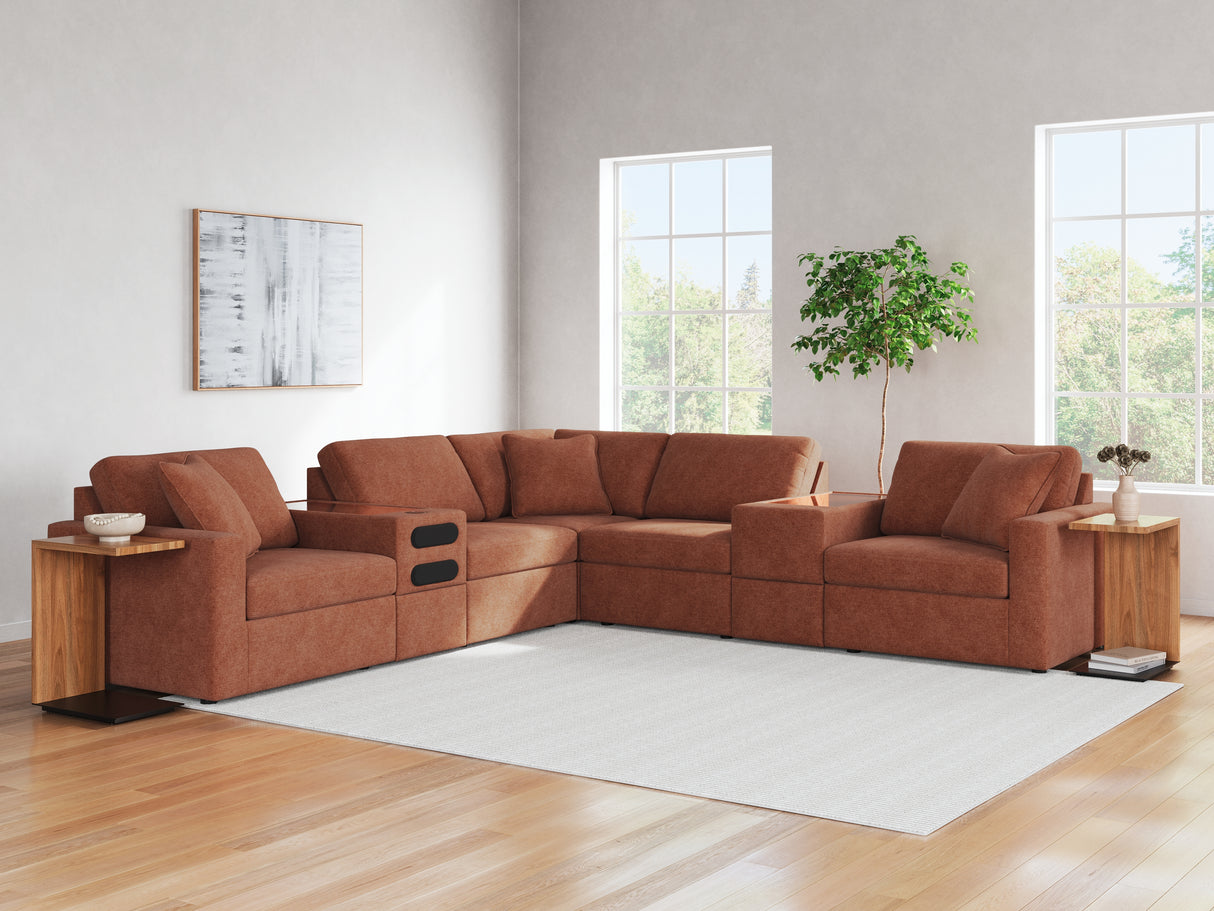 Modmax Spice 7-Piece Balanced Sectional with Audio and Storage Consoles from Ashley - Luna Furniture