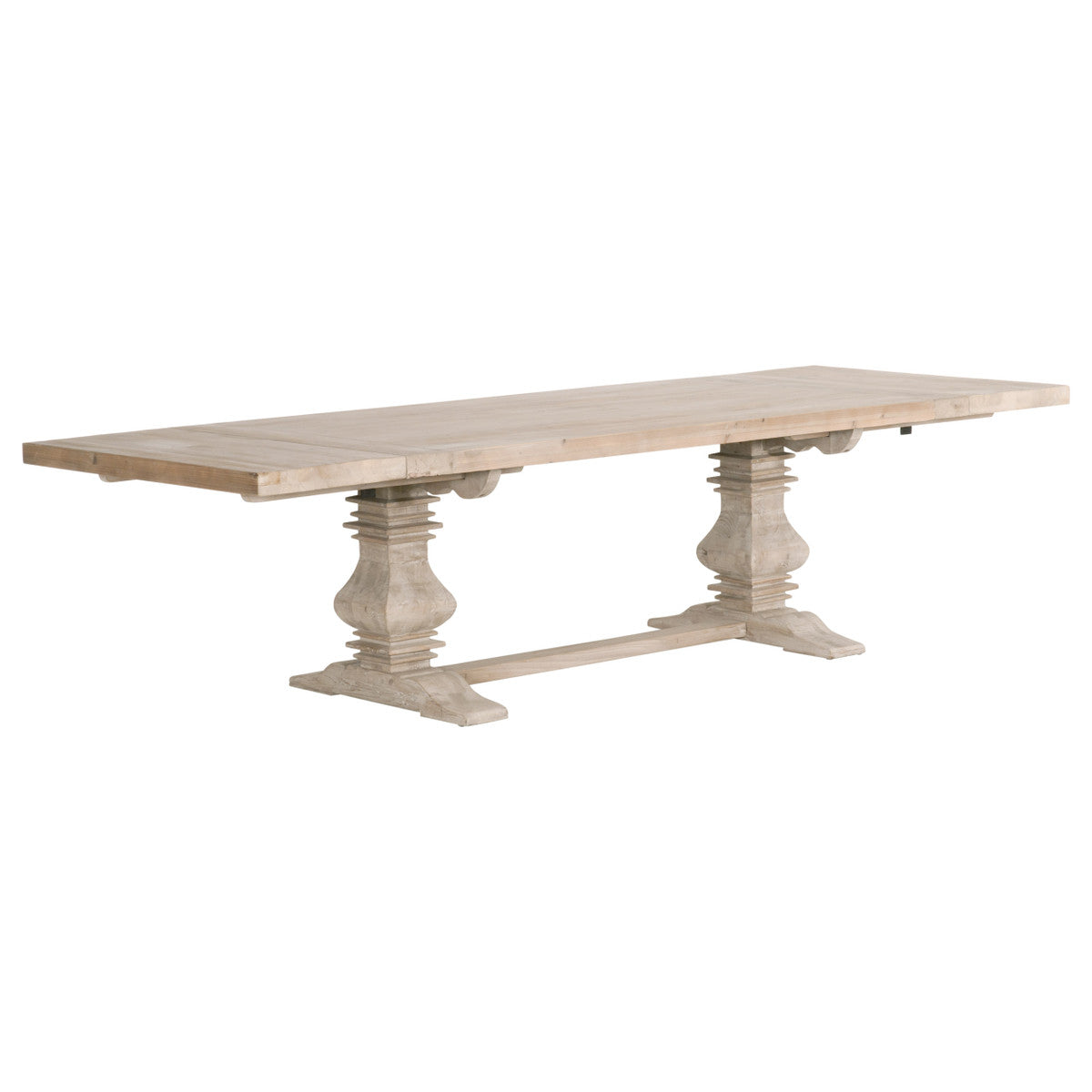 Monastery Extension Dining Table in Smoke Gray Pine from Essentials For Living - Luna Furniture