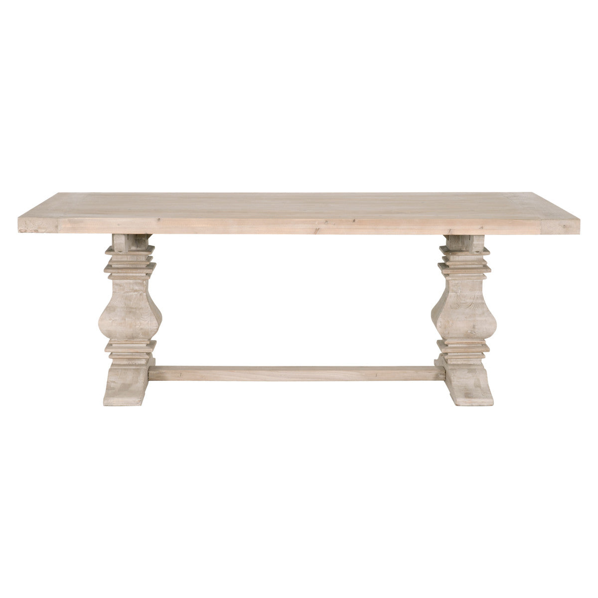 Monastery Extension Dining Table in Smoke Gray Pine from Essentials For Living - Luna Furniture