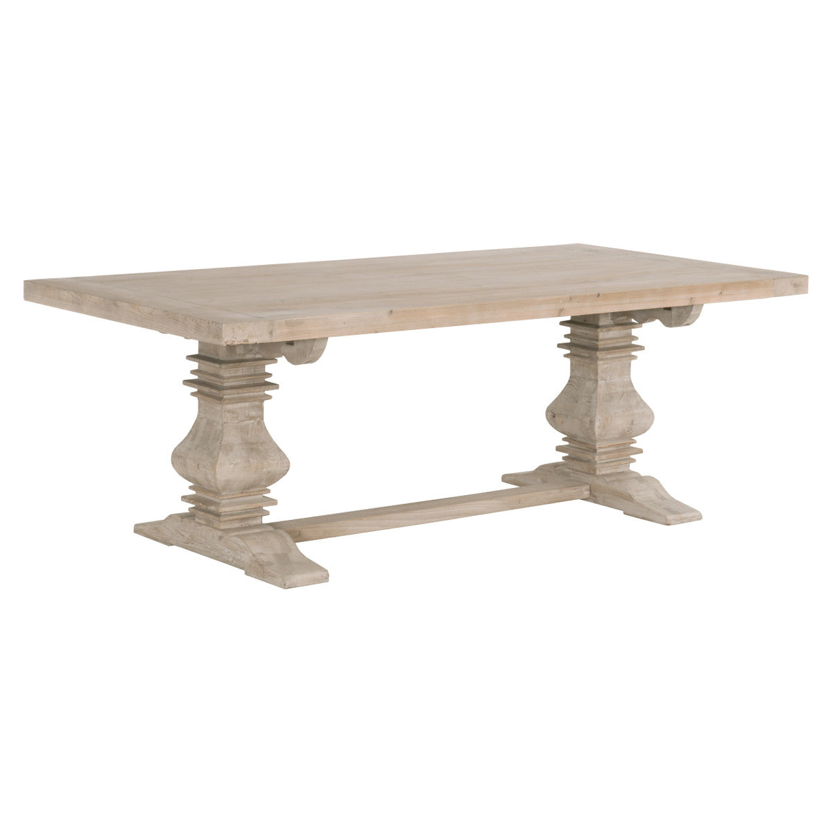 Monastery Extension Dining Table in Smoke Gray Pine from Essentials For Living - Luna Furniture