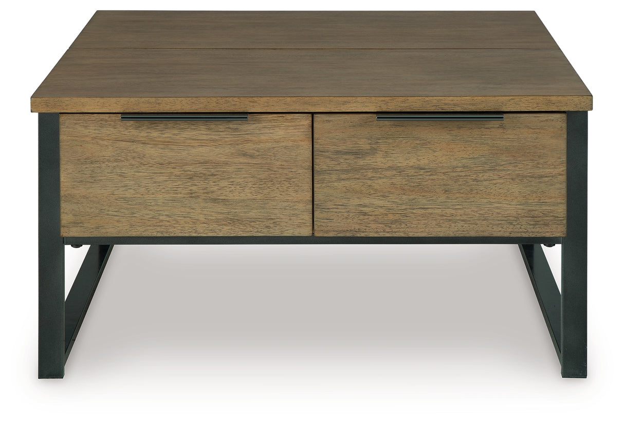 Montia Light Brown Lift-Top Coffee Table from Ashley - Luna Furniture