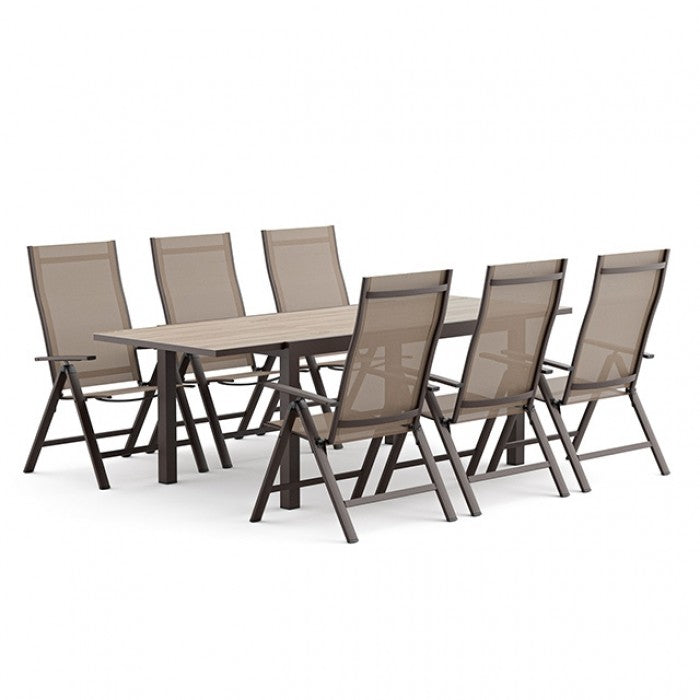 Monza Gun Metal/Gray Dining Table from Furniture of America - Luna Furniture
