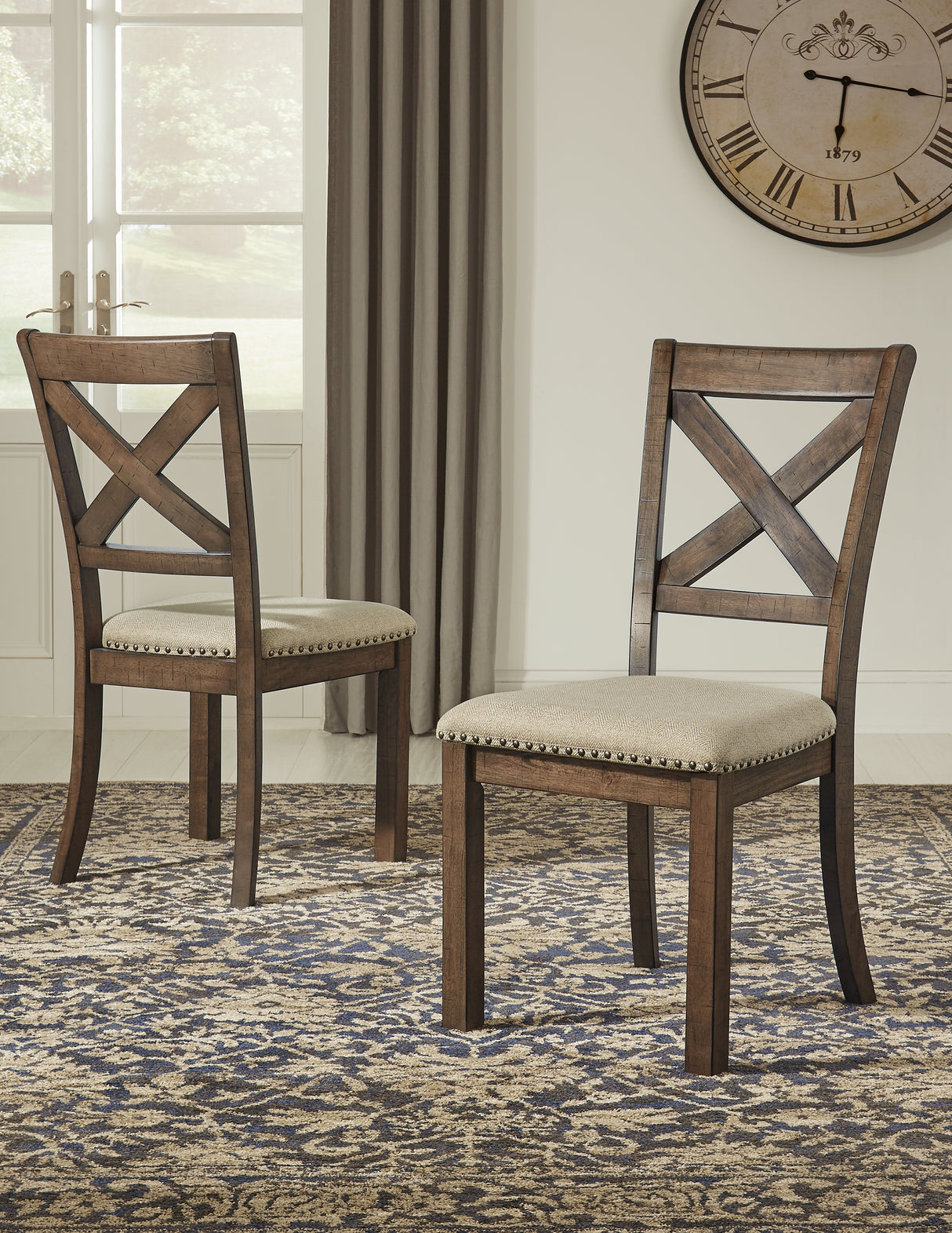 Moriville Dining Table and 6 Chairs in Grayish Brown from Ashley Furniture - Luna Furniture