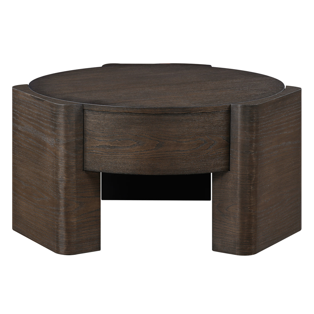Salina Mocha 32.5″ Round Coffee Table with Casters from Steve Silver - Luna Furniture