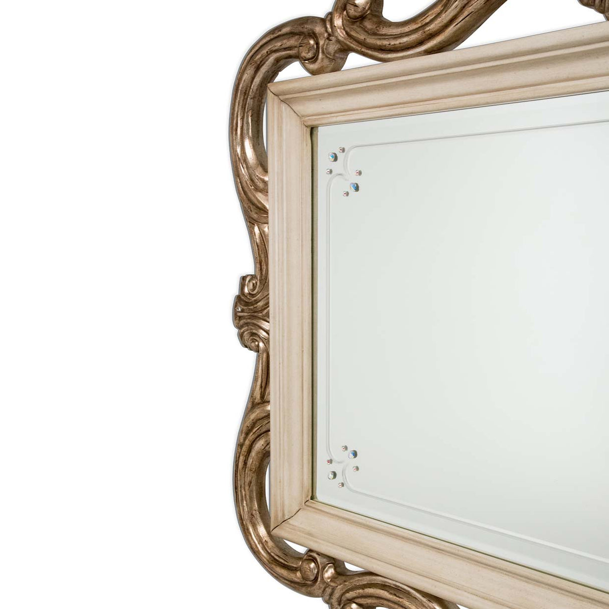 Platine De Royale Champagne Wall Mirror from Michael Amini - Luna Furniture