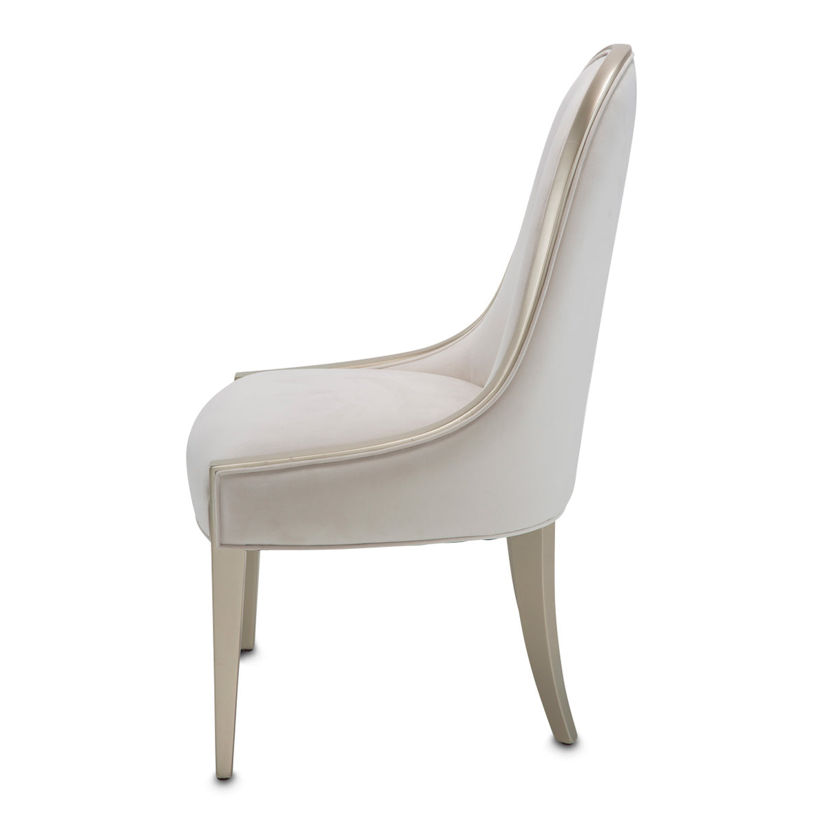 London Place Creamy Pearl Dining Side Chair from Michael Amini - Luna Furniture