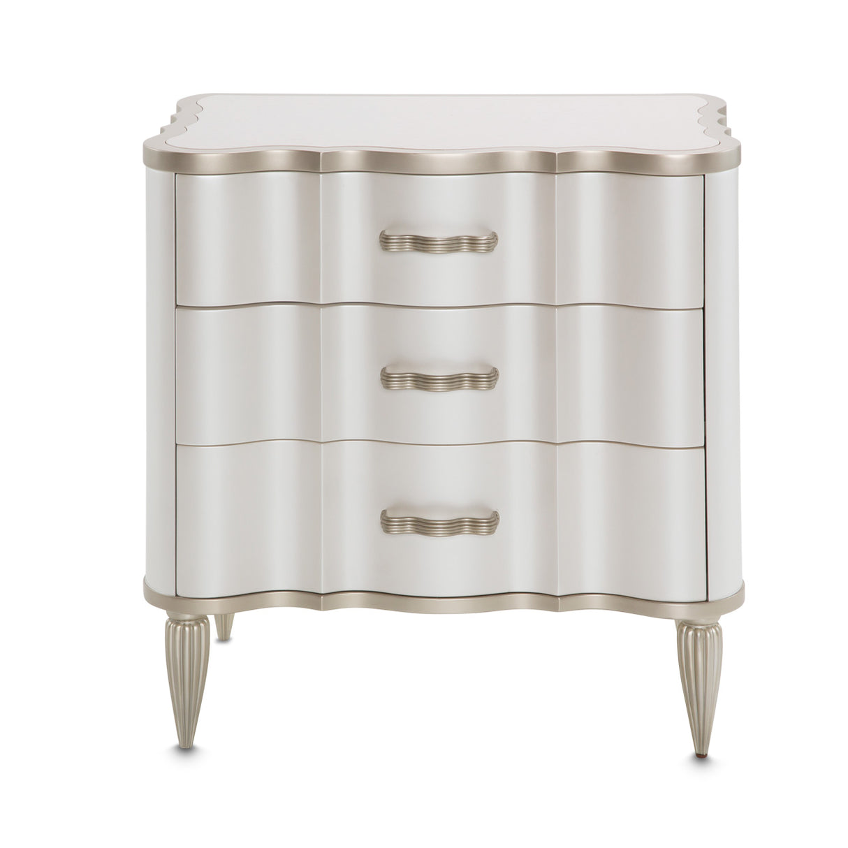 London Place Creamy Pearl Nightstand from Michael Amini - Luna Furniture