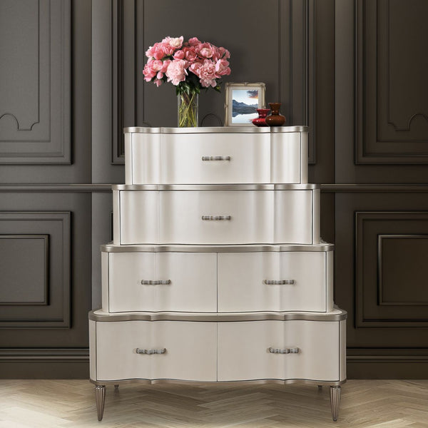 London Place Creamy Pearl Tiered Chest