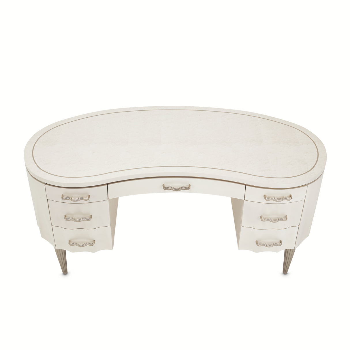 London Place Creamy Pearl Desk from Michael Amini - Luna Furniture