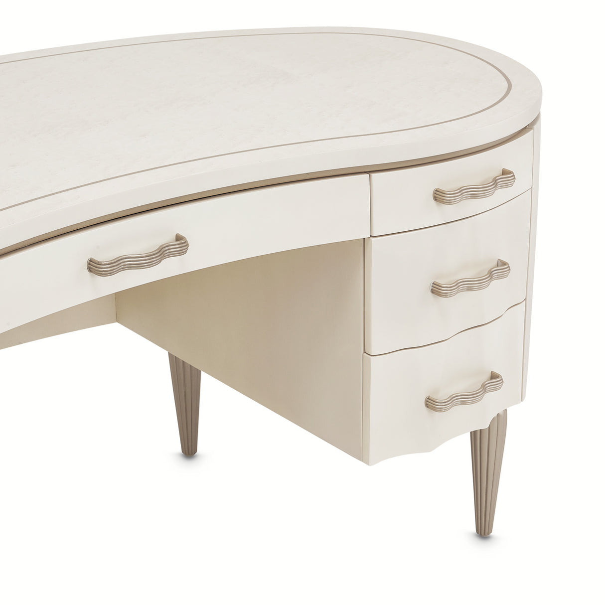 London Place Creamy Pearl Desk from Michael Amini - Luna Furniture